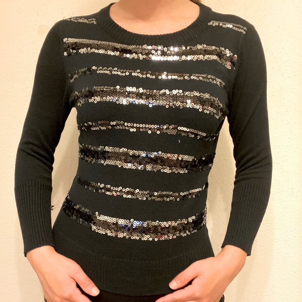 Forever 21 Sequin Black Top